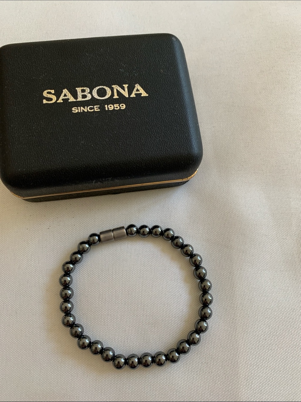 Women’s Sabona Executive Sport Hematite Beaded Bracelet - Black/Silver